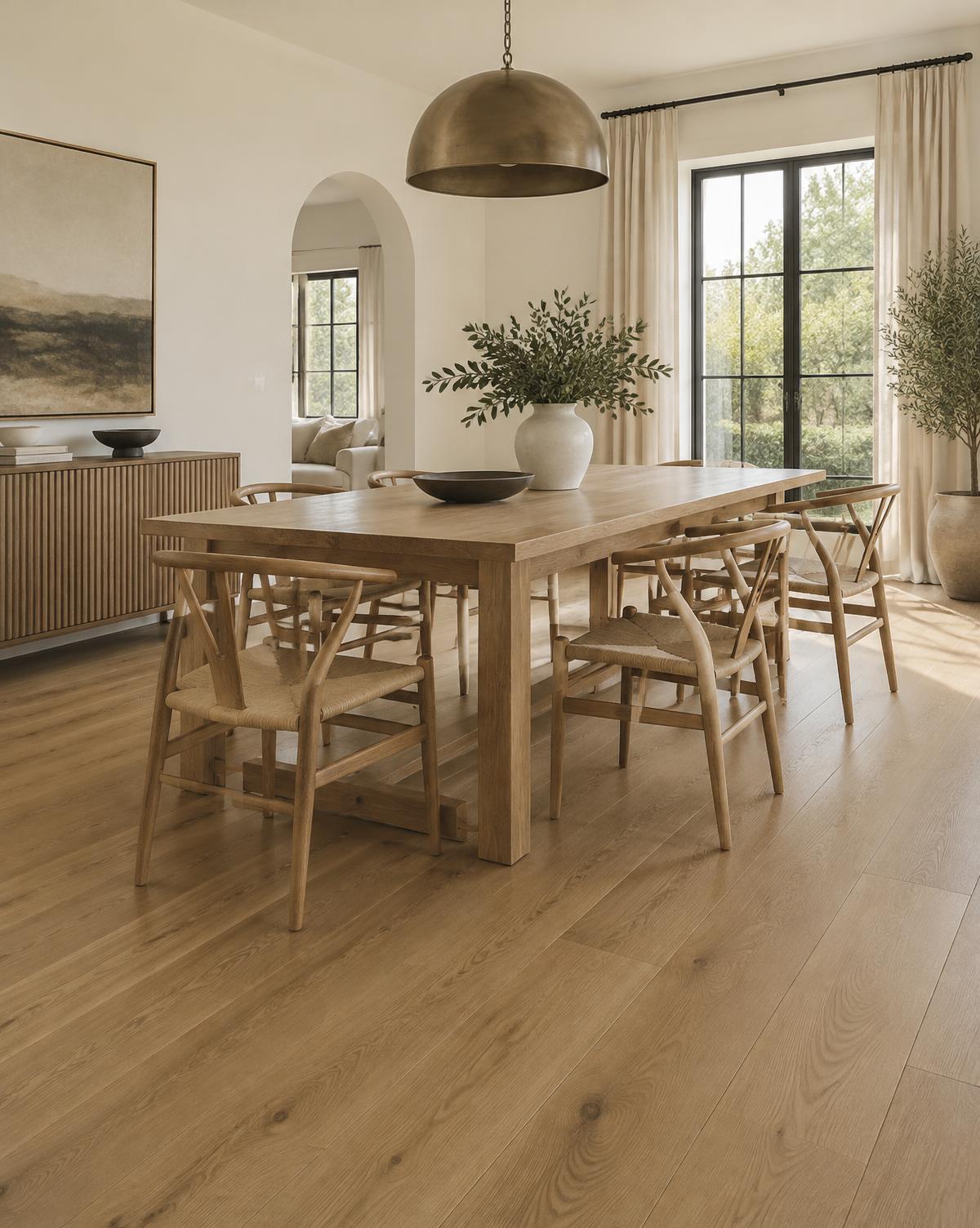 Engineered Oak flooring in a residential interior